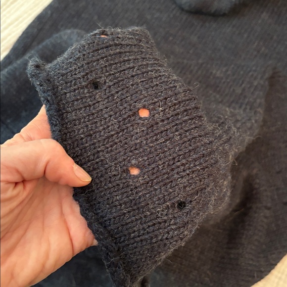 Berretti Charcoal Gray Acrylic Wool Blend Long Open Front Cardigan Size L - Picture 12 of 12